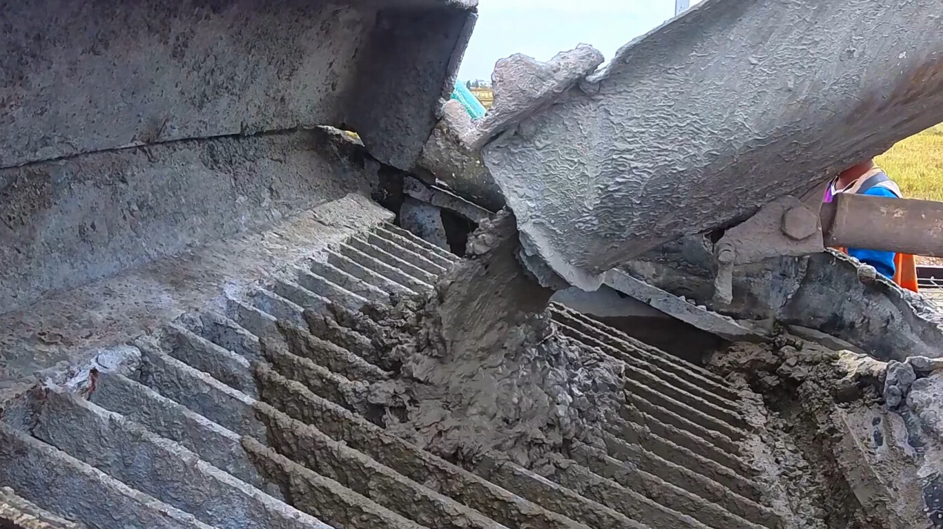 Quality concrete pour showing professional workmanship